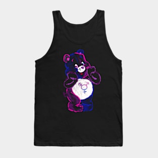 TransBear Stare! - Neon Fluffy Tank Top